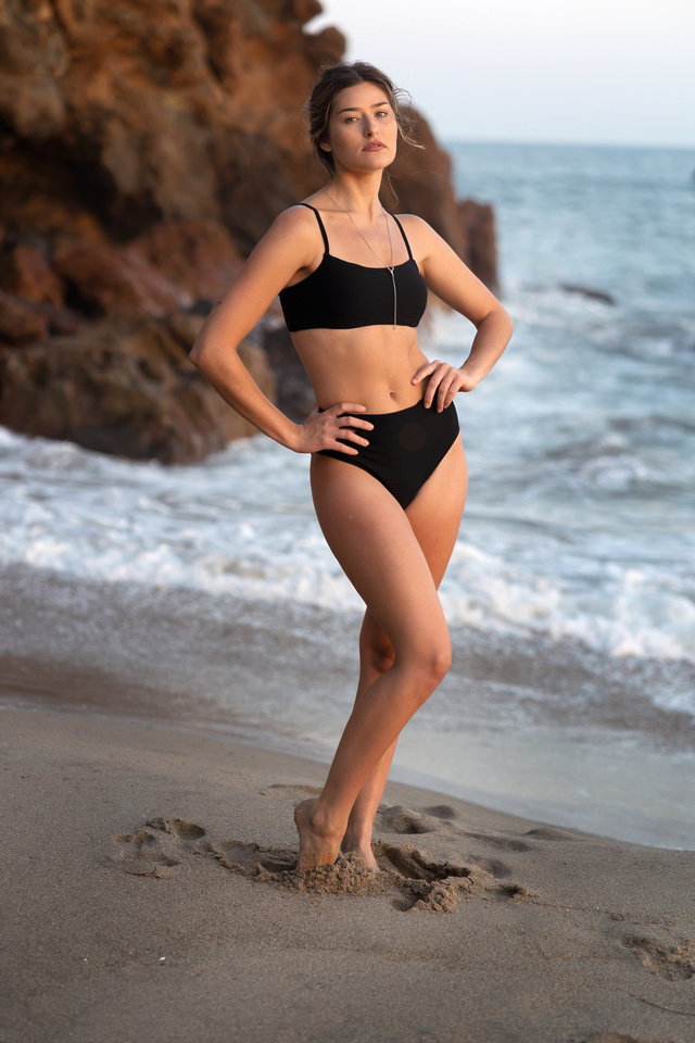 Female model photo shoot of KayDanielleCook in Point Dume Beach, Malibu