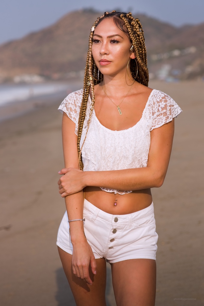 Female model photo shoot of Alisa 808 in Malibu, CA
