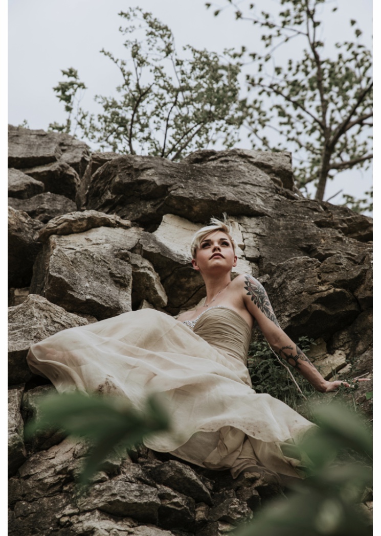 Female model photo shoot of MarahHedgesModeling in Oakes Quarry, Fairborn Ohio