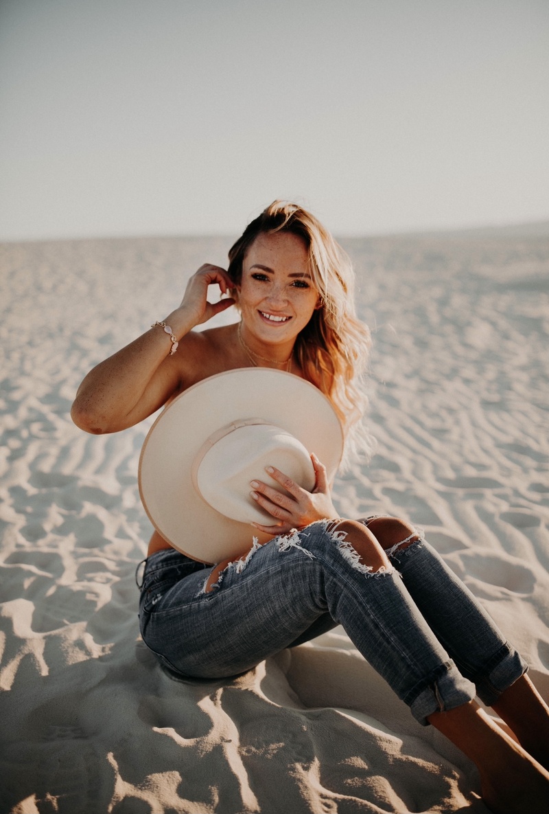 Female model photo shoot of Haleywearsbikinis in White Sands, New Mexico