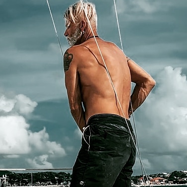 Male model photo shoot of Diabolusnmusica in Caribbean Sea