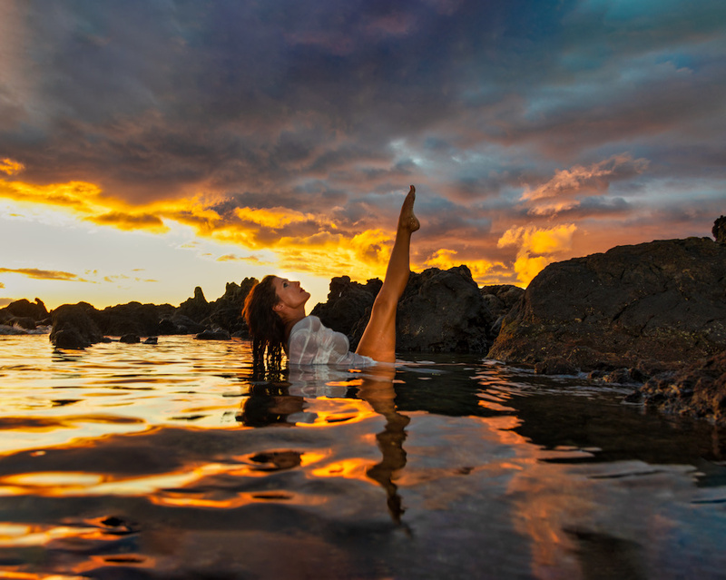 Female model photo shoot of Kyndra Dancer in Mauna Kea Resort, Hawaii