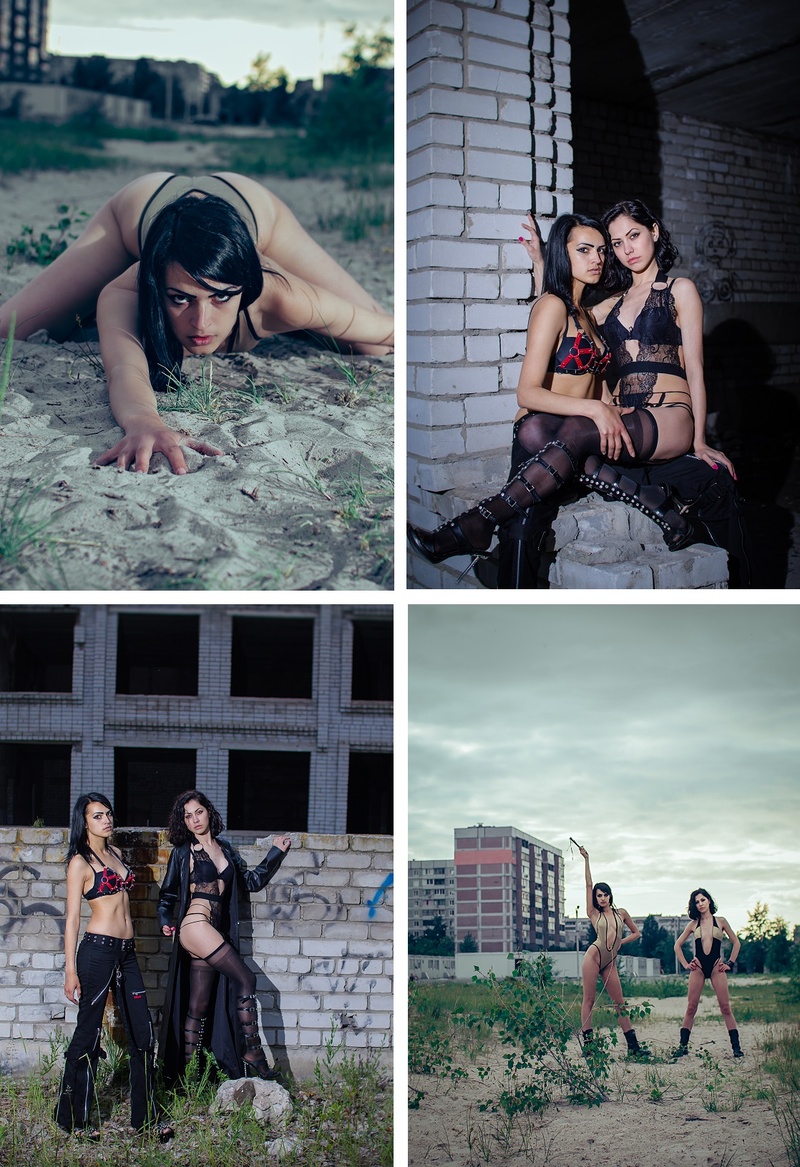Female model photo shoot of Fluffer Designs in Donetsk refugees facility in the Ukraine