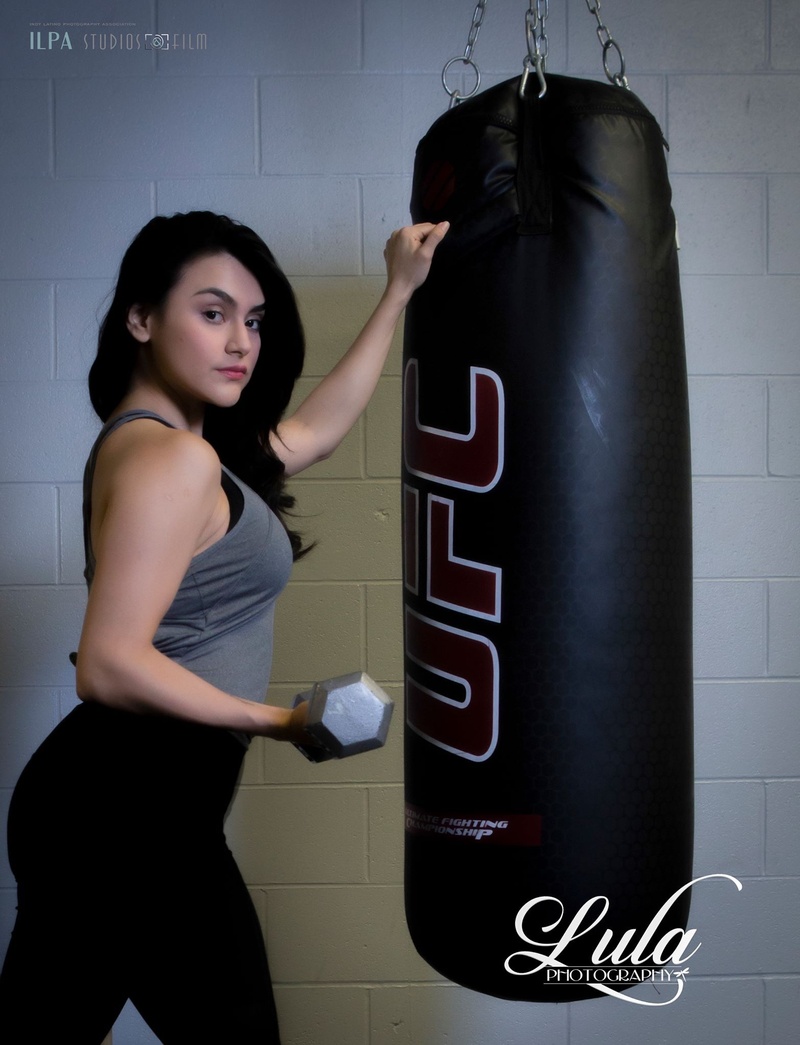 Female model photo shoot of Andi E in Gorillas Gym