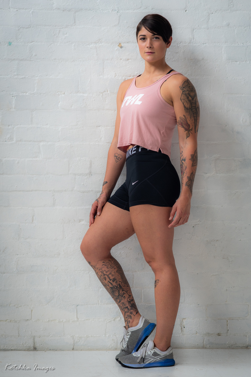 Female model photo shoot of Ink_and_Barbells by Kotchka Images