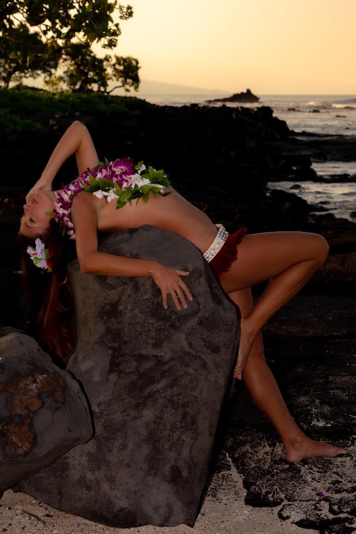 Female model photo shoot of Kyndra Dancer in Kona, Hawaii