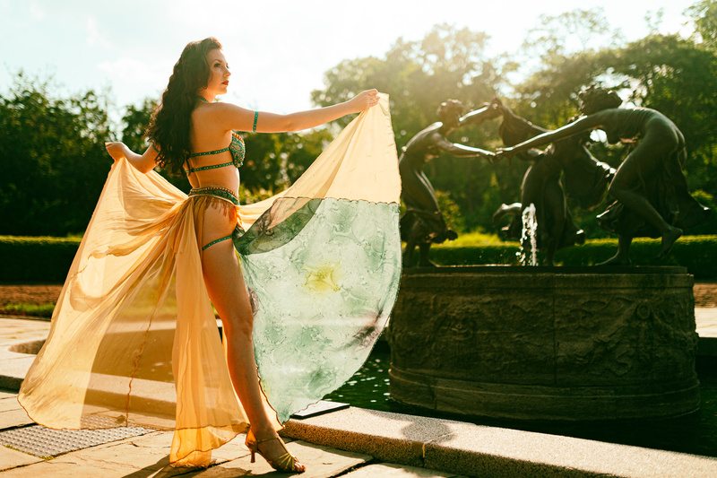 Female model photo shoot of Perse Fanny in Conservatory Garden NYC
