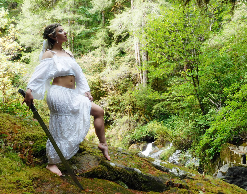 Female model photo shoot of Serenity9513 in Falls, digital art by Faerylands