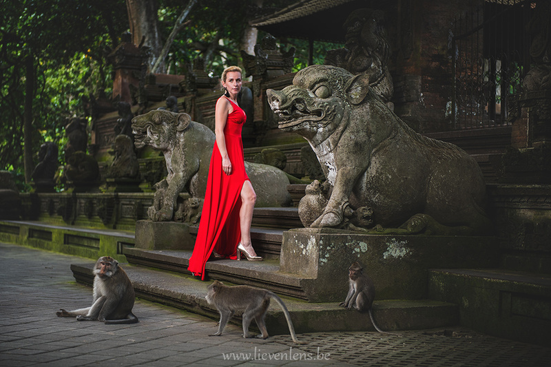 Male model photo shoot of Lieven Lens in Bali monkey forest