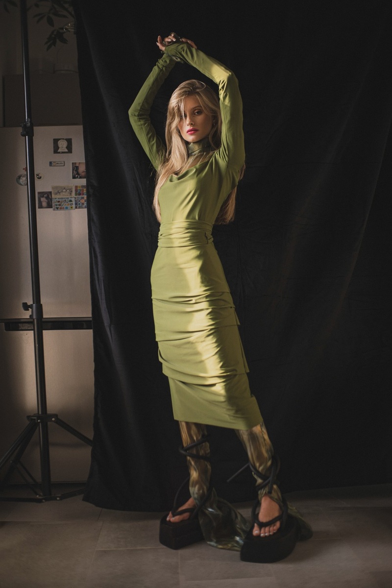 Female model photo shoot of olaszkolda in Milan