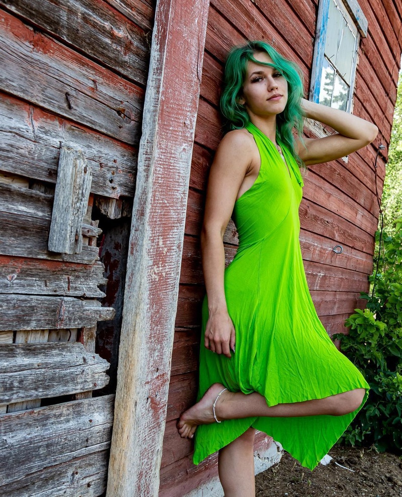 Female model photo shoot of Greenhellfire