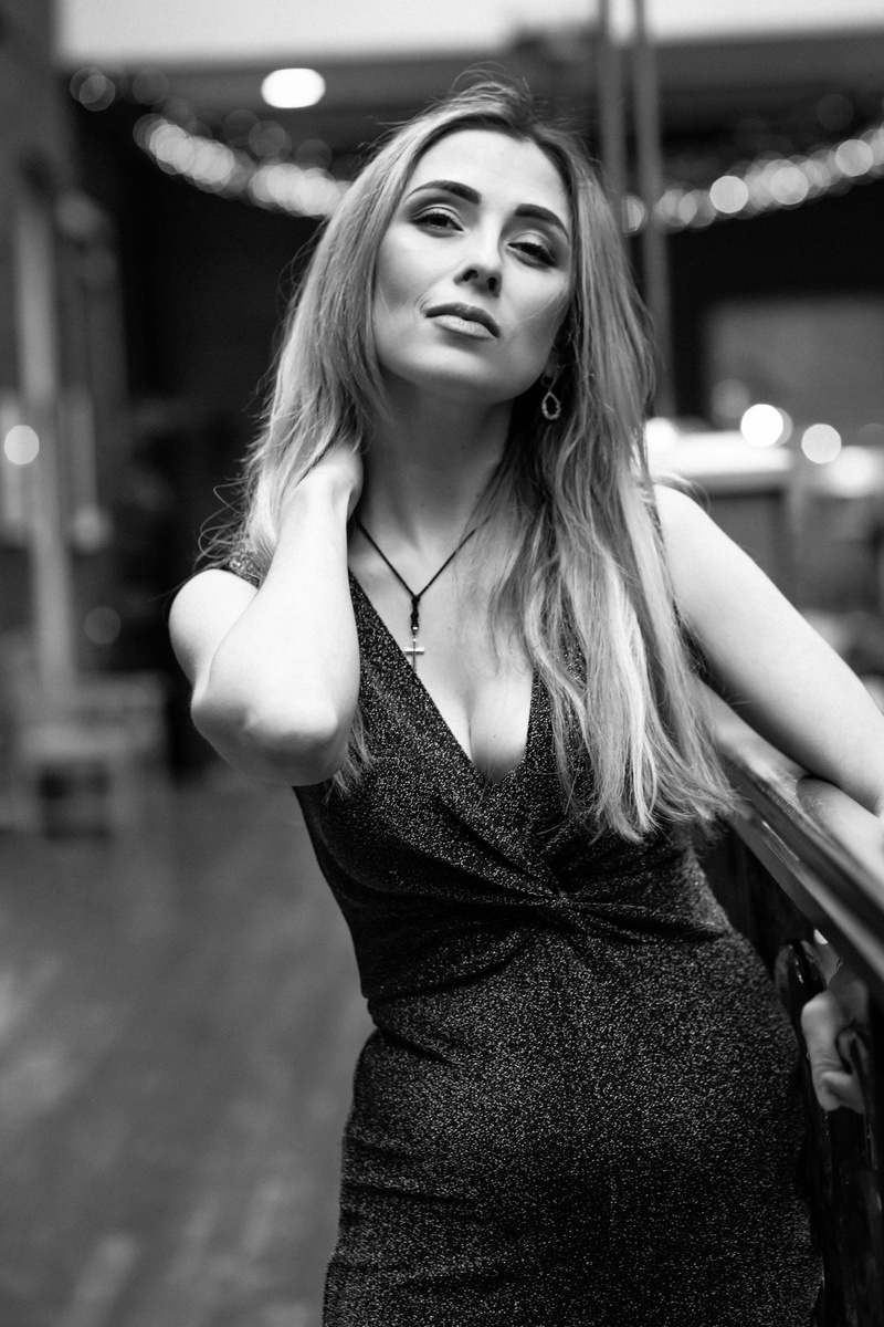 Female model photo shoot of Lana Kurasidze in Powerscourt center , Dublin
