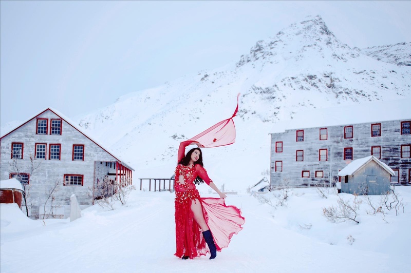 Female model photo shoot of Raihndancer in Independence Mine Alaska