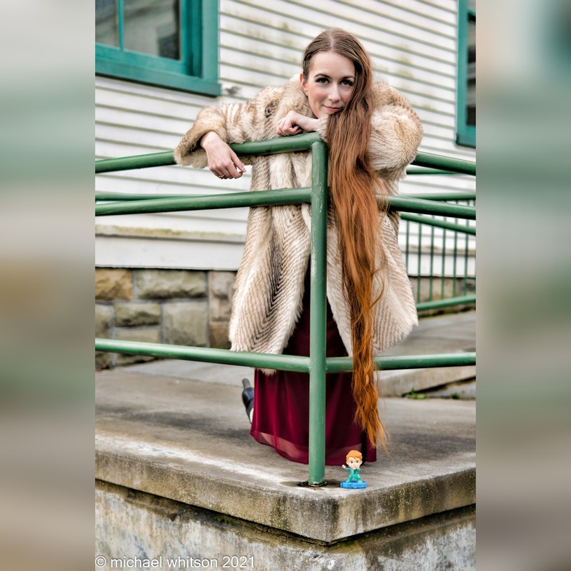 Female model photo shoot of Kania_vaconio_modeling in Fort Warden, Port Townsend