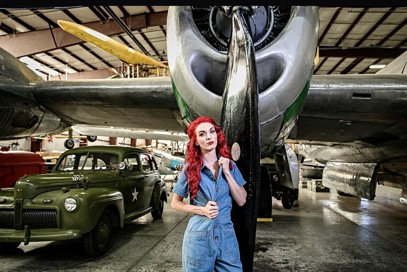 Female model photo shoot of Jessicalea7 in Pueblo aircraft museum