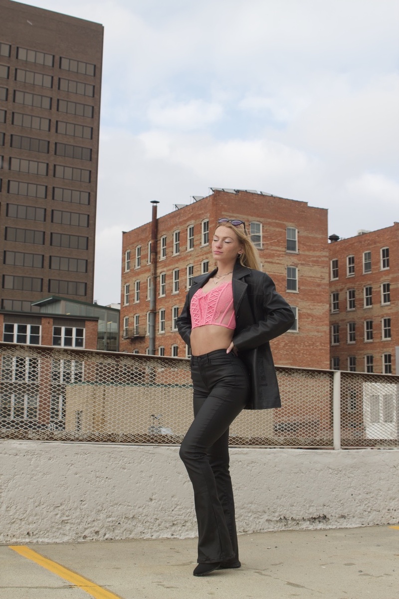 Female model photo shoot of Meg the Photographer in Roof Top