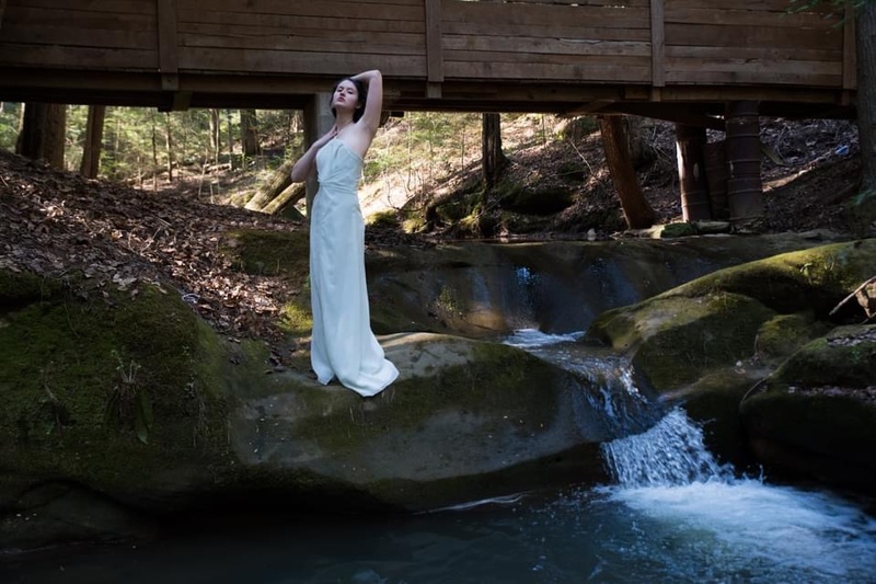 Female model photo shoot of Juniper Vixen in Hocking Hills, Ohio