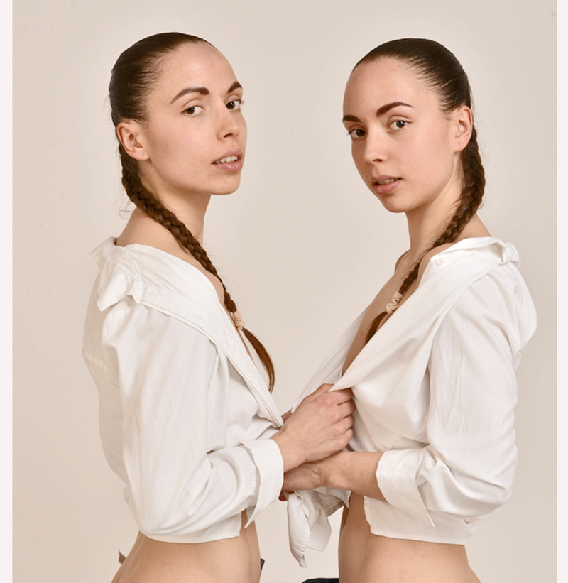 Female model photo shoot of Erika-Twins
