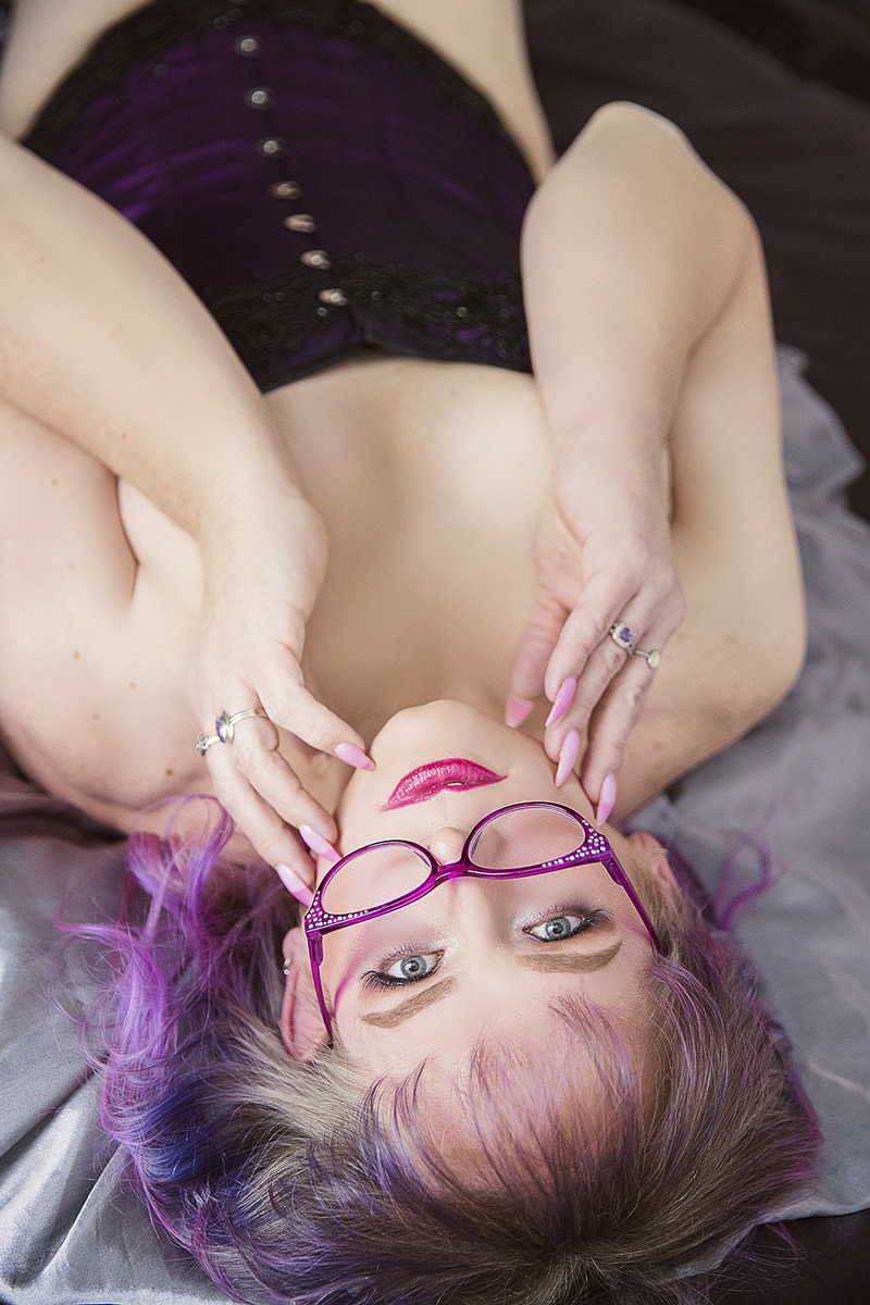 Female model photo shoot of missvioletdeville by Cheryl Jones in Belle Boudoir Photography, Seattle, WA