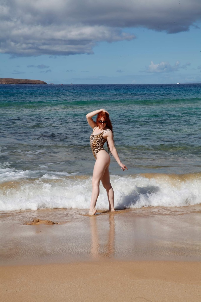 Female model photo shoot of Tani Rogue in Little Beach, Maui, HI