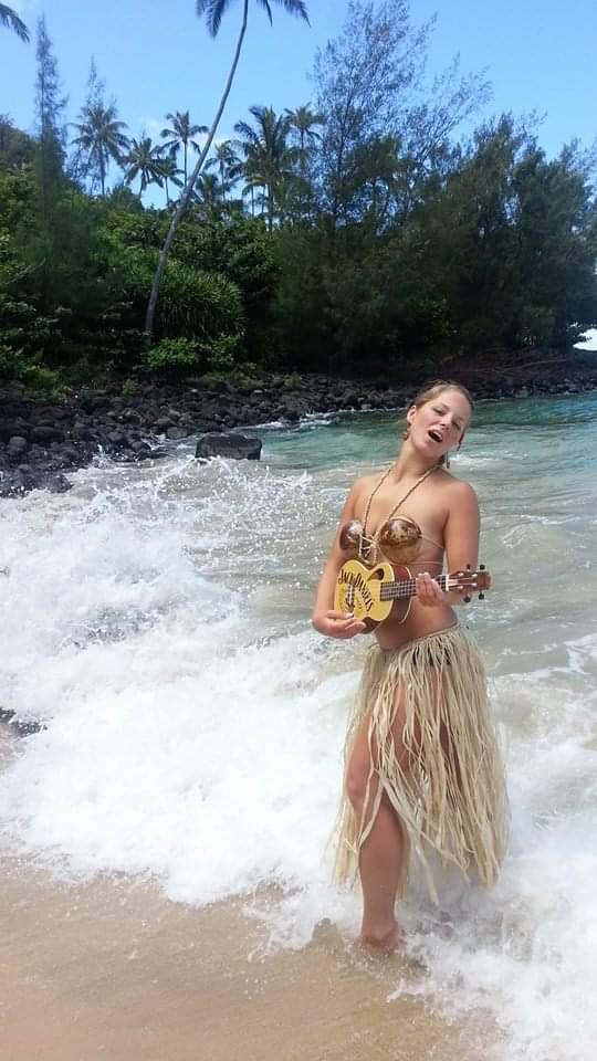 Female model photo shoot of Blood and Beauty in Kauai Hawaii