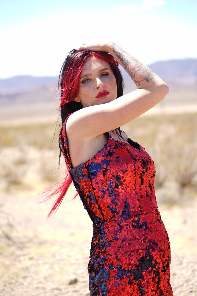 Female model photo shoot of ZARA SWAN in El Dorado Canyon, Nevada