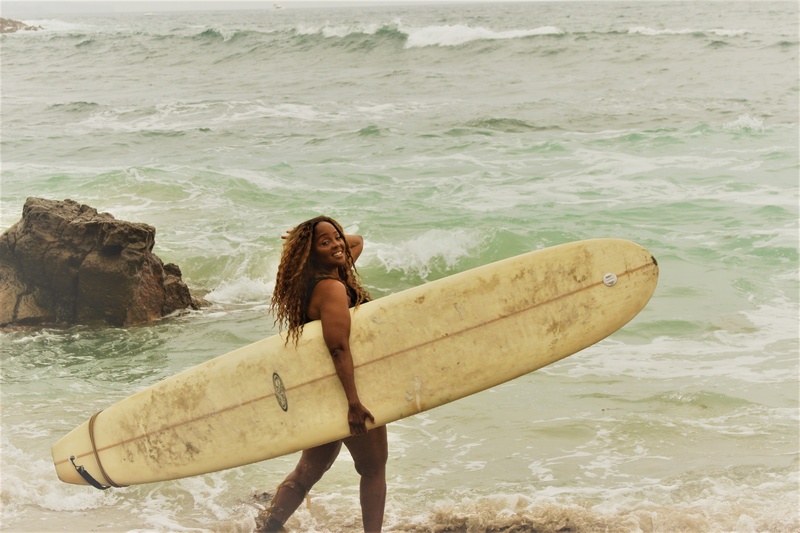 Female model photo shoot of Mimi Miller _ Surf Chic