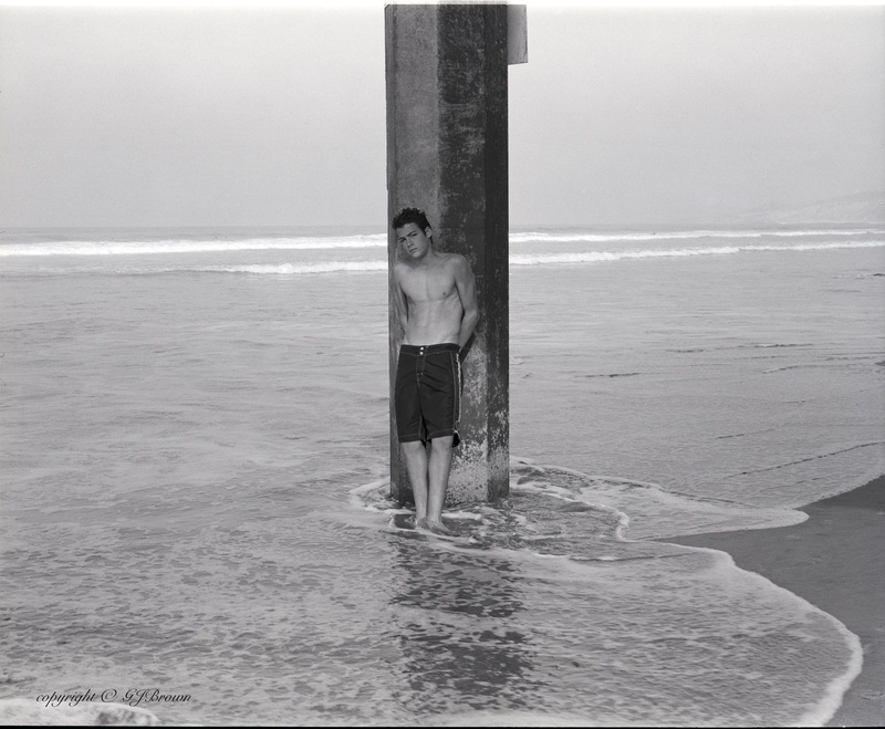 Male model photo shoot of GJBrown in La Jolla Shores Beach - San Diego, California