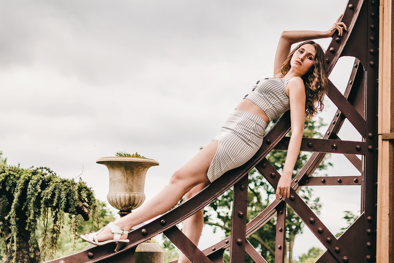 Female model photo shoot of Emily in Patterson Park Pagoda