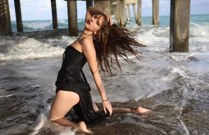 Female model photo shoot of MissKay2419 in Dania Beach Pier Fl