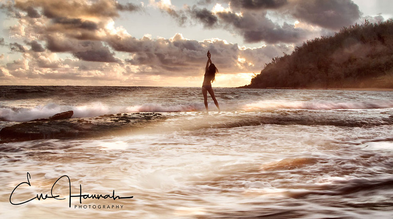 Female model photo shoot of Eve Hannah Photography in Kauai Hawaii