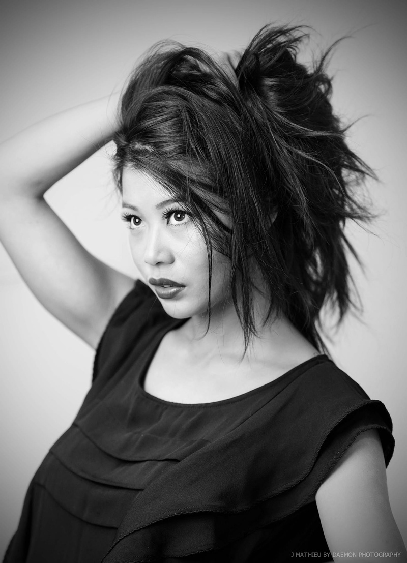 Female model photo shoot of yumi asia