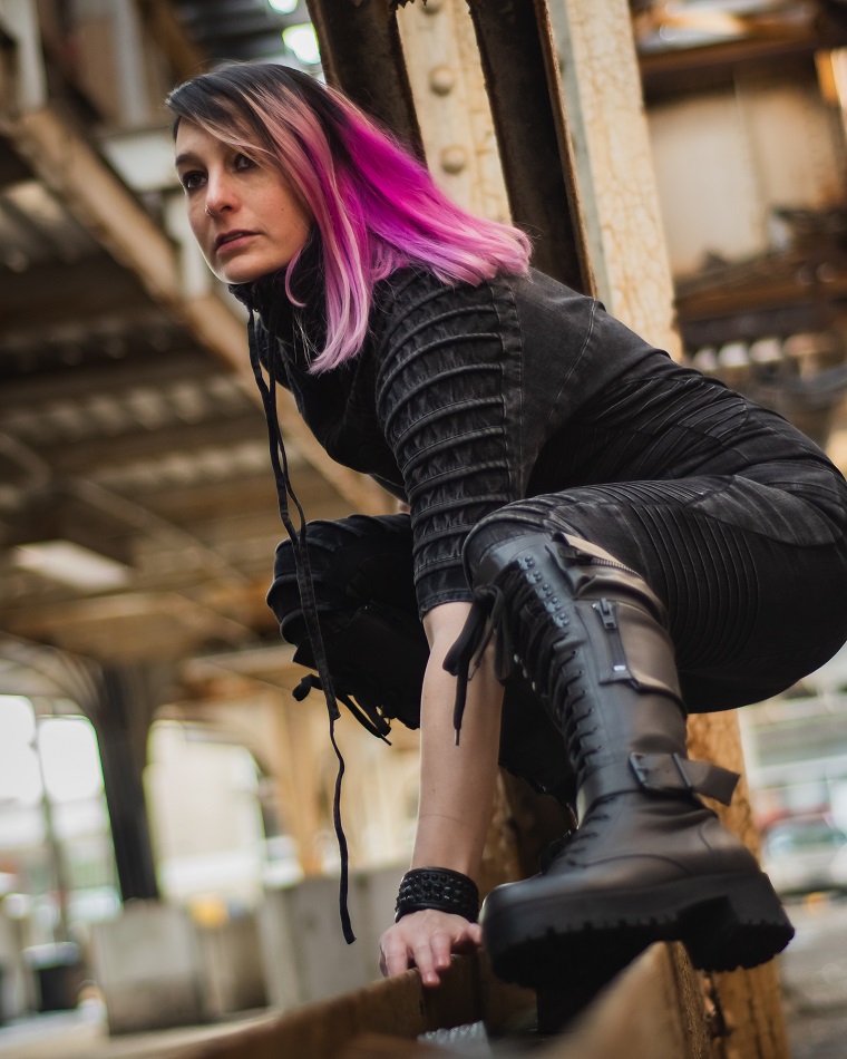 Female model photo shoot of ApocalypseQueen by Allan Sanedrin in Chicago