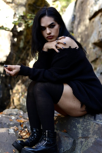 Female model photo shoot of Blackfeather