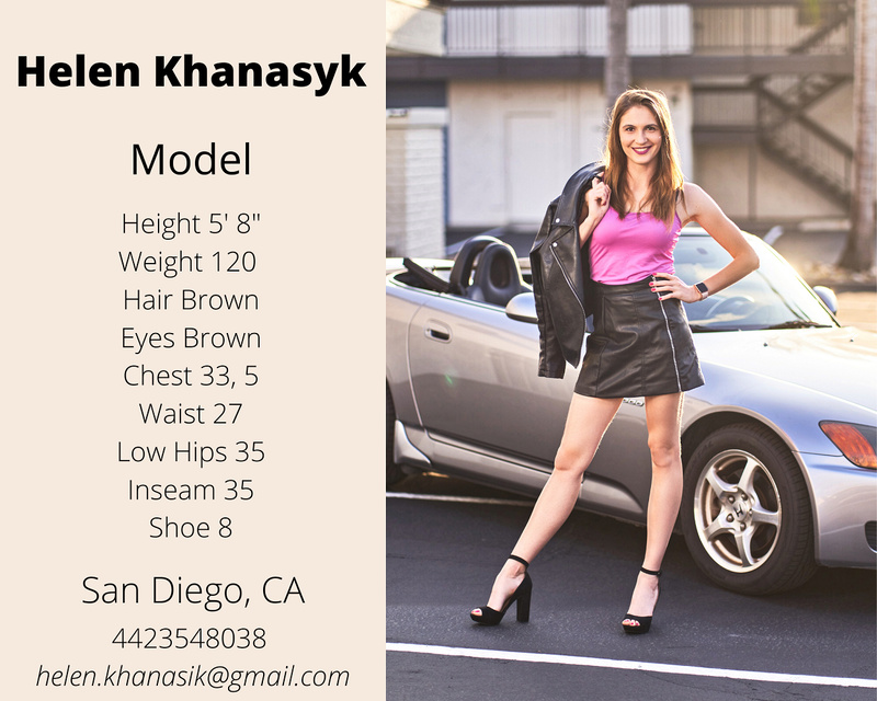 Female model photo shoot of Helen Khanasyk in San Diego