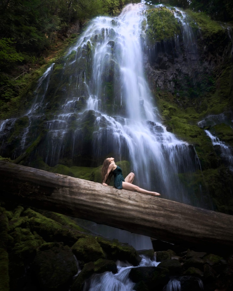 Female model photo shoot of EllaRose in Proxy Waterfalls