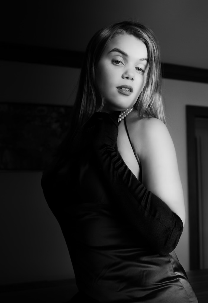 Female model photo shoot of kbrewingtonstudio and Skyline Modeling