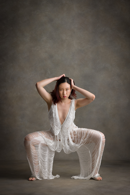 Female model photo shoot of Sin Yu Chan