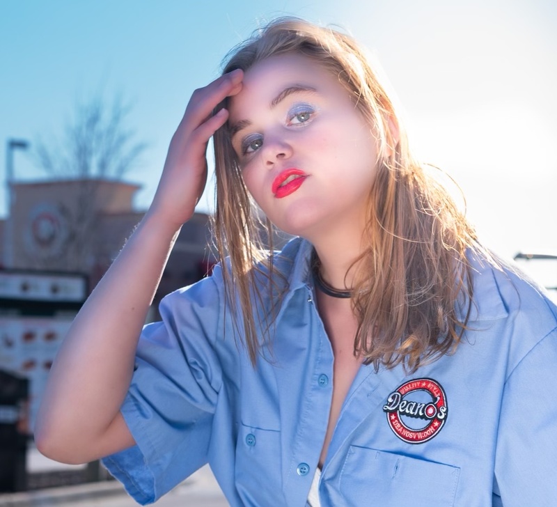 Female model photo shoot of kbrewingtonstudio and Skyline Modeling in Olathe, Kansas