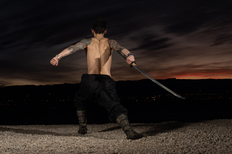 Male model photo shoot of Kung Fu Jordan by Kelly Style Studios Inc in Las Vegas, NV