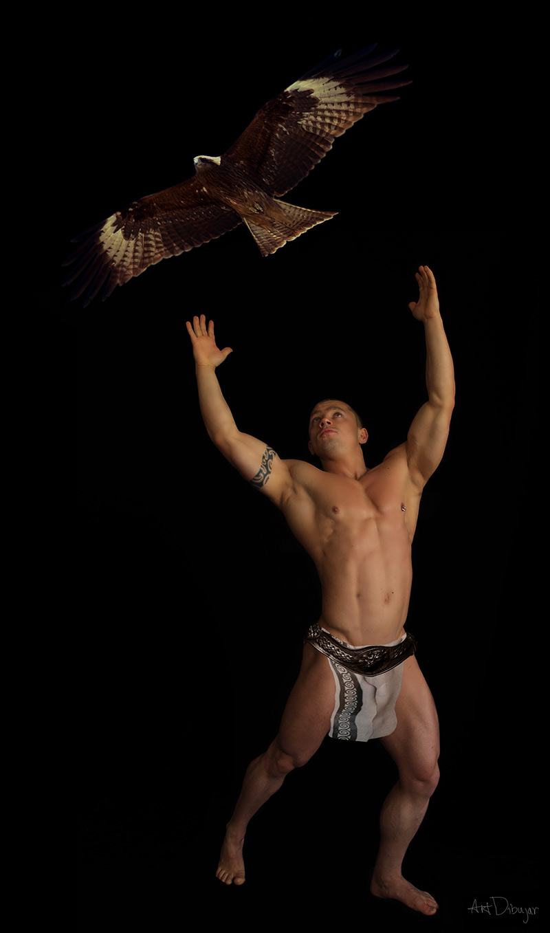 Male model photo shoot of Digital Fine Art in mythic Greece and London