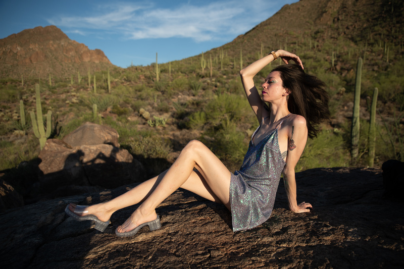 Female model photo shoot of DaphneM00n by StevenHajdu in Gates Pass,Tucson,AZ