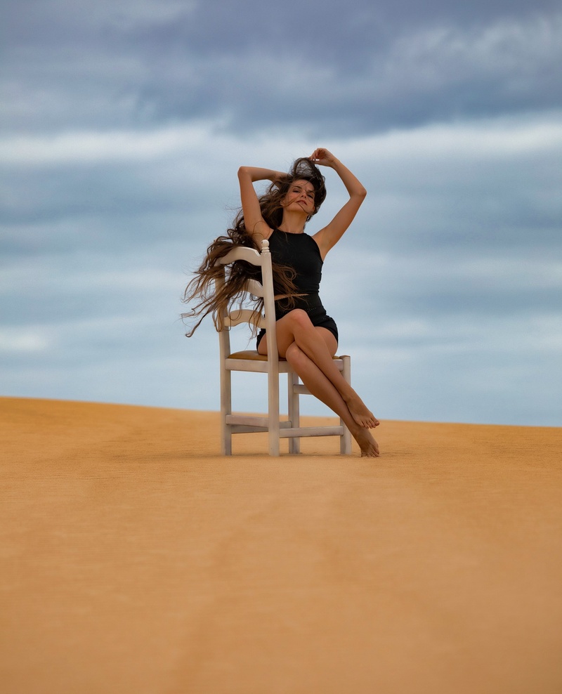 Female model photo shoot of EvelinaD in Fuerteventura