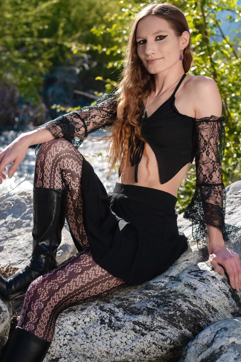 Female model photo shoot of astra_amethyst by Vega Keat Photography in Forest Falls, CA