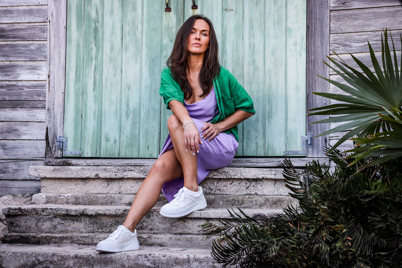 Female model photo shoot of Polina Vasina in Key West