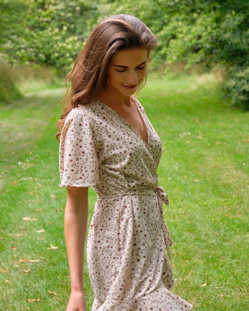 Female model photo shoot of Christina in Kew Gardens