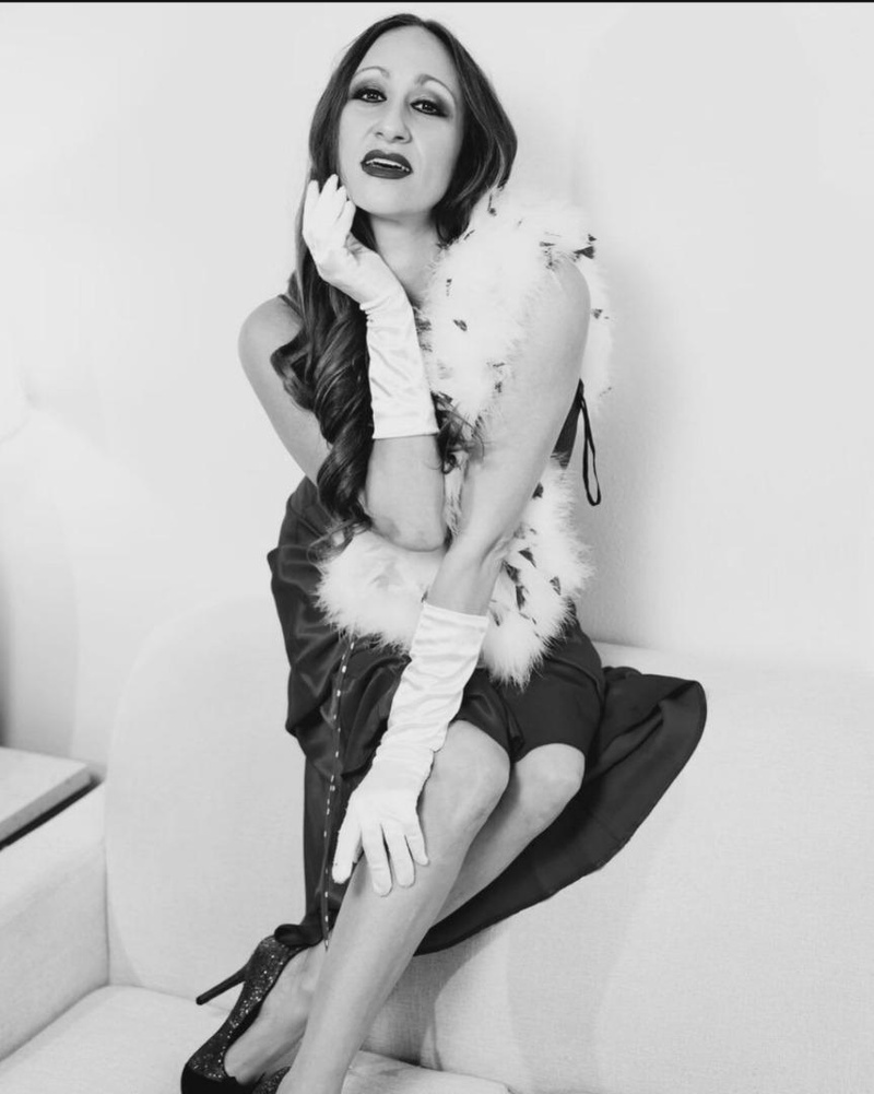 Female model photo shoot of frisky fancy by RedDragonPinups