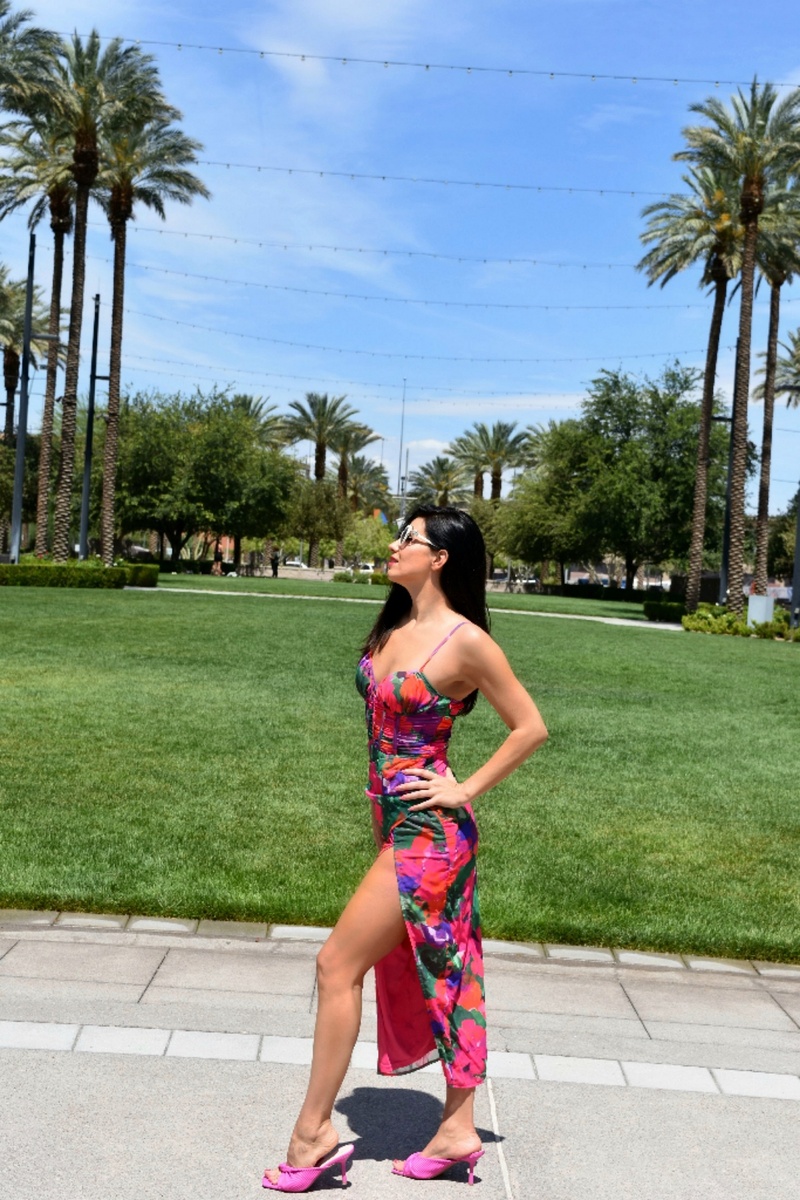 Female model photo shoot of Euro Fashionista in Symphony Park Las Vegas