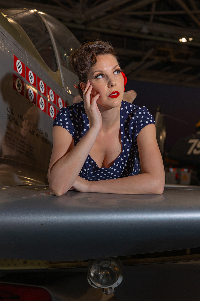 Male and Female model photo shoot of Paul Ferris  and Perse Fanny in American Air Power Museum