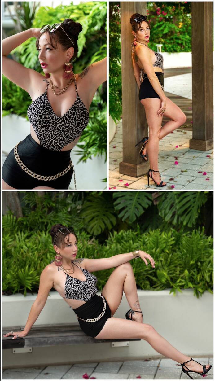Female model photo shoot of Jin N Tonic in Miami Beach
